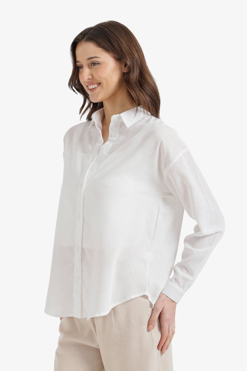 Clue Dropped-Shoulder Relaxed Shirt - Image 2